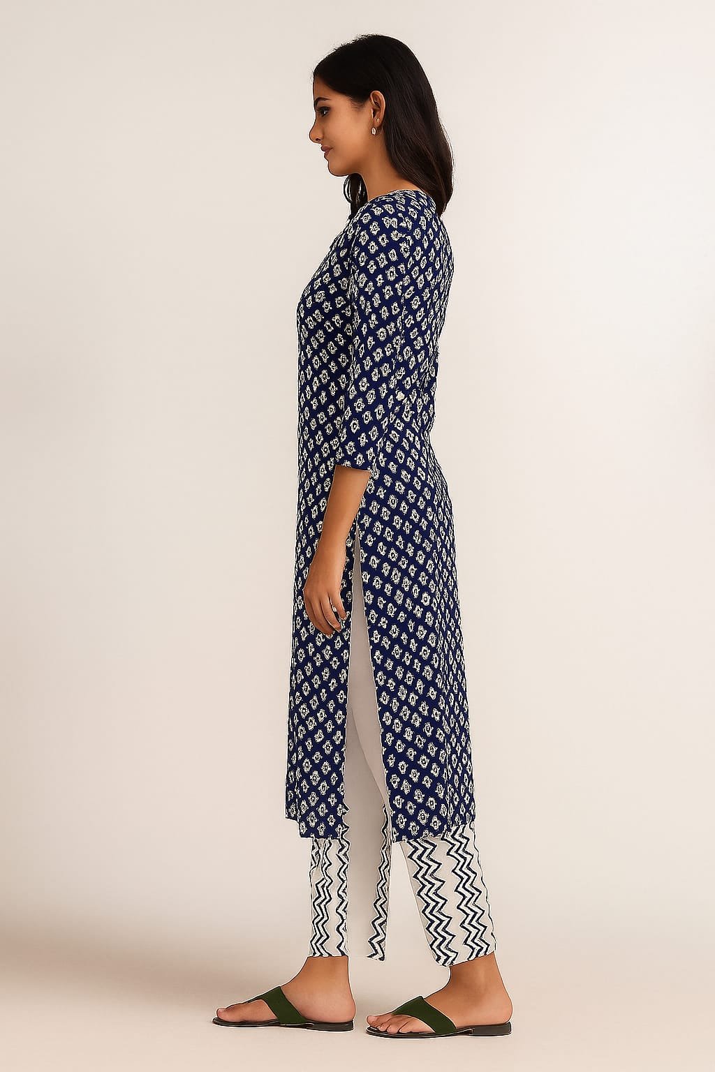 Blue Mirage Palazzo Kurti Set - Image 2