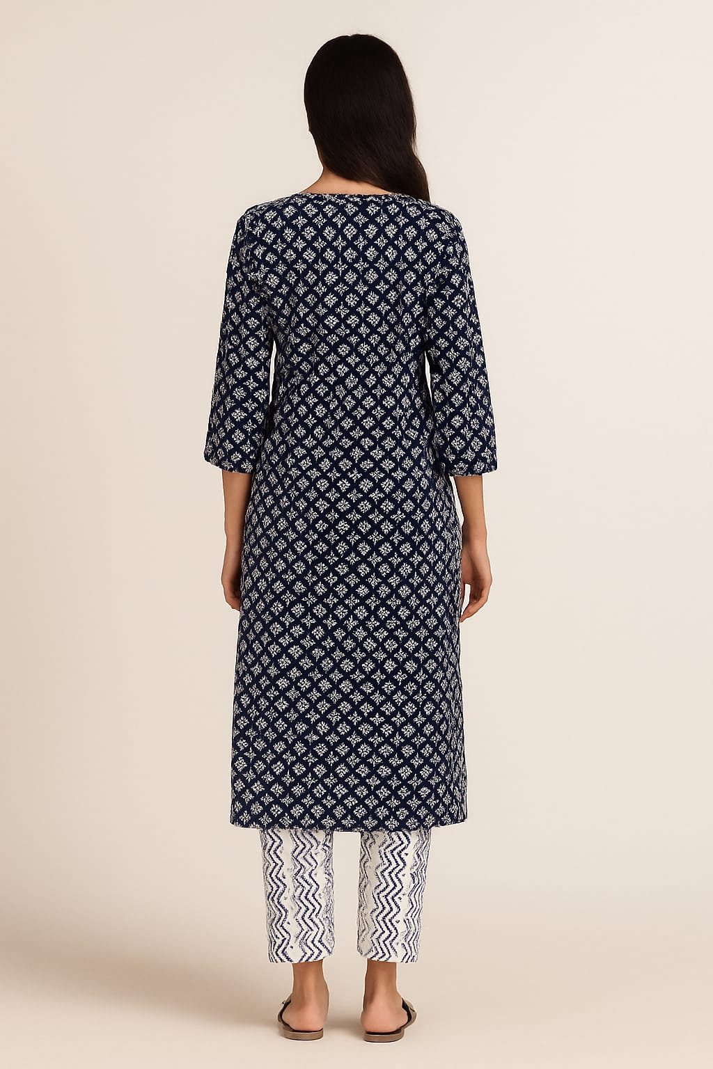 Blue Mirage Palazzo Kurti Set - Image 3